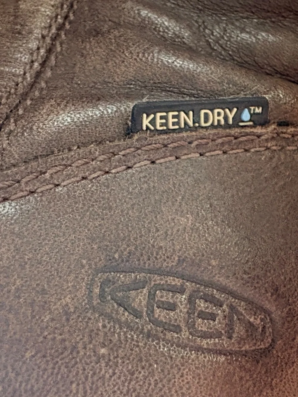 Keen Laken Tall Brown Leather Boots Side Zip Waterproof 7
